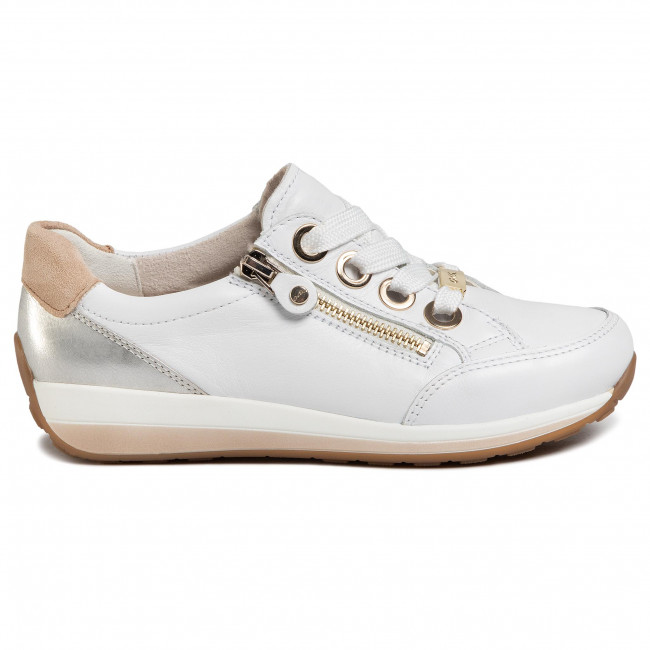 Sneakersy ARA – 12-34587-79 Weiss/Weissgold/Camel – białe